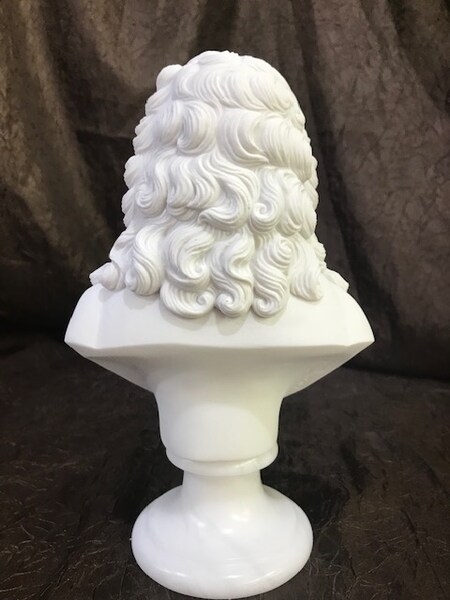 George Frideric Handel Back View Portrait Bust Statue Head Figurine
